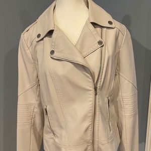 Guess Faux Leather Asymmetrical Moto Jacket- Large